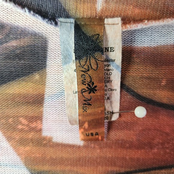 New Mix Superline Abstract Floral Lightweight Knit Cardigan Size Medium - Picture 4 of 10